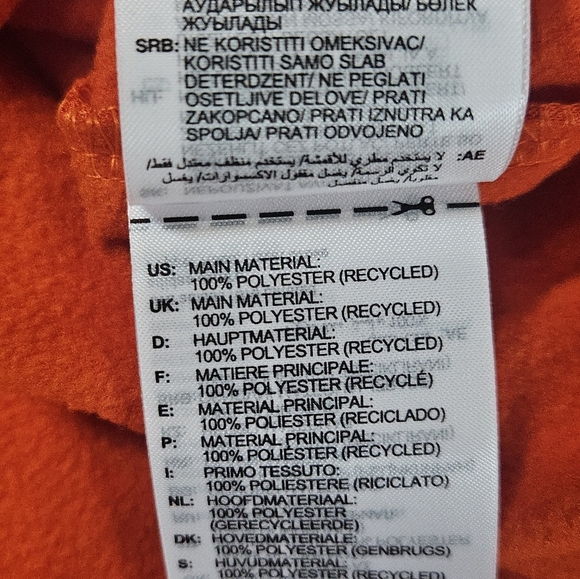 Adidas Sport Pullover Womens Medium 1/4 Button Orange White Performance Sweater - Picture 2 of 13